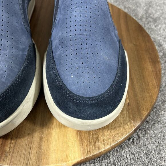 Ecco Collin 2.0 Mens Size 9 Blue Nubuck Perf Comfy Casual Loafers Slip On Shoes main image 9